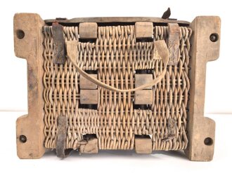 Transportkorb Wehrmacht für Kartuschen leichte Feldhaubitze 18, ungereinigtes Stück