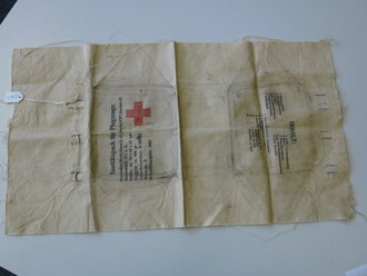 Hülle zum Sanitätspack für Flugzeuge datiert 1943, seltenes Originalstück