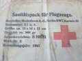 Hülle zum Sanitätspack für Flugzeuge datiert 1943, seltenes Originalstück