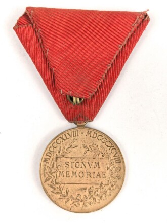 k.u.k. Österreich, Jubiläumsmedaille 1898 " Signum Memoriae"  bronze, an Dreiecksband