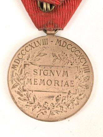 k.u.k. Österreich, Jubiläumsmedaille 1898 " Signum Memoriae"  bronze, an Dreiecksband