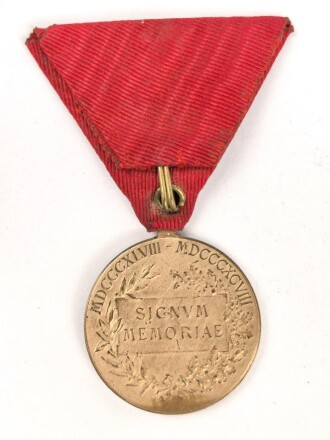 k.u.k. Österreich, Jubiläumsmedaille 1898 " Signum Memoriae"  bronze, an Dreiecksband