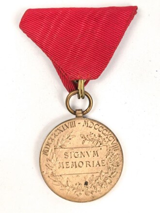 k.u.k. Österreich, Jubiläumsmedaille 1898 " Signum Memoriae"  bronze, an Dreiecksband
