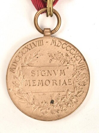 k.u.k. Österreich, Jubiläumsmedaille 1898 " Signum Memoriae"  bronze, an Dreiecksband