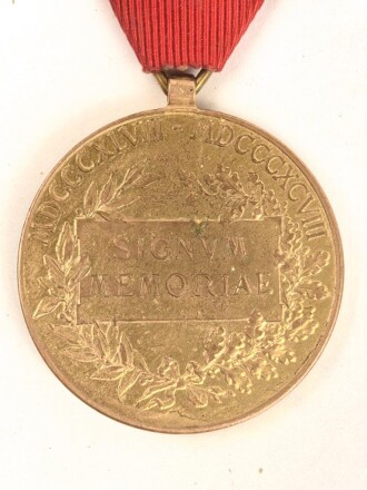 k.u.k. Österreich, Jubiläumsmedaille 1898 " Signum Memoriae"  bronze vergoldet,  an Dreiecksband