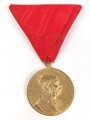 k.u.k. Österreich, Jubiläumsmedaille 1898 " Signum Memoriae"  bronze vergoldet,  an Dreiecksband
