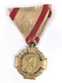k.u.k. Österreich, Jubiläumskreuz 1908, bronze vergoldet, am Dreiecksband