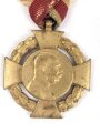 k.u.k. Österreich, Jubiläumskreuz 1908, bronze vergoldet, am Dreiecksband