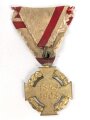 k.u.k. Österreich, Jubiläumskreuz 1908, bronze vergoldet, am Dreiecksband