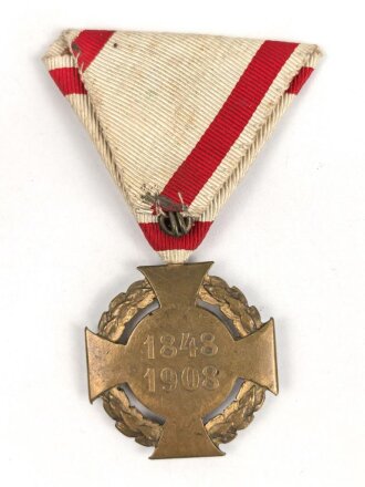 k.u.k. Österreich, Jubiläumskreuz 1908, bronze , am Dreiecksband