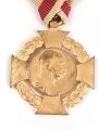 k.u.k. Österreich, Jubiläumskreuz 1908, bronze vergoldet, am Dreiecksband