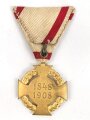 k.u.k. Österreich, Jubiläumskreuz 1908, bronze vergoldet, am Dreiecksband