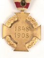 k.u.k. Österreich, Jubiläumskreuz 1908, bronze vergoldet, am Dreiecksband