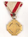 k.u.k. Österreich, Jubiläumskreuz 1908, bronze vergoldet, am Dreiecksband