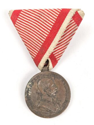 k.u.k. Österreich, bronzene Tapferkeitsmedaille , Franz Joseph I., an Dreiecksband