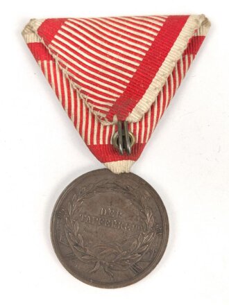 k.u.k. Österreich, bronzene Tapferkeitsmedaille , Franz Joseph I., an Dreiecksband
