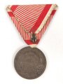 k.u.k. Österreich, bronzene Tapferkeitsmedaille , Franz Joseph I., an Dreiecksband
