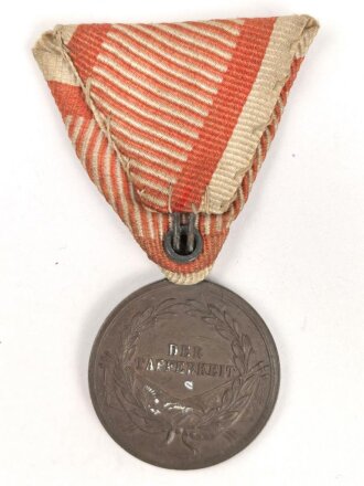 k.u.k. Österreich, bronzene Tapferkeitsmedaille , Franz Joseph I., an Dreiecksband