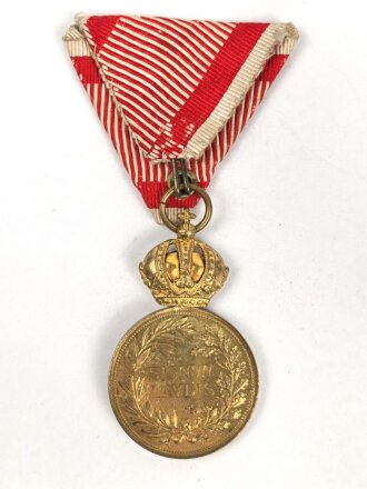 k.u.k. Österreich, Bronzene Militärverdienstmedaille "Signum Laudis" , Franz Joseph I. , an Dreiecksband