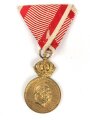 k.u.k. Österreich, Bronzene Militärverdienstmedaille "Signum Laudis" , Franz Joseph I. , an Dreiecksband