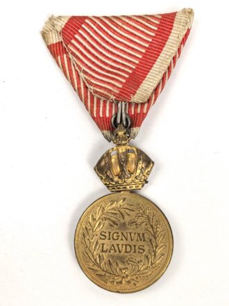 k.u.k. Österreich, Bronzene Militärverdienstmedaille "Signum Laudis" , Franz Joseph I. , an Dreiecksband
