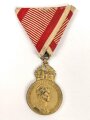 k.u.k. Österreich, Bronzene Militärverdienstmedaille "Signum Laudis" , 1916, Kaiser Karl , an Dreiecksband