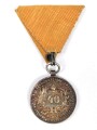 Österreich 1. Republik ( 1919–1934 )  Feuerwehr- und Rettungsmedaille 40 Jahre, an Dreiecksband