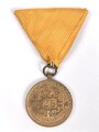 Österreich 1. Republik ( 1919–1934 )  Feuerwehr- und Rettungsmedaille 25 Jahre, an Dreiecksband