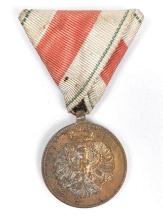 Österreich 1. Republik ( 1919–1934 )  Erinnerungsmedaille für die Landesverteidigung von Tirol 1914-1918, an Dreiecksband