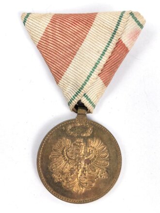 Österreich 1. Republik ( 1919–1934 )  Erinnerungsmedaille für die Landesverteidigung von Tirol 1914-1918, an Dreiecksband
