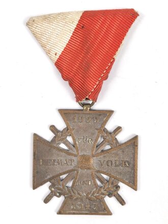 Österreich 1. Republik ( 1919–1934 )  Österreich Ehrenkreuz ,,Für Heimat und Volk 1939-1945" an Dreiecksband