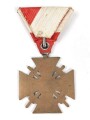 Österreich 1. Republik ( 1919–1934 )  Österreich Ehrenkreuz ,,Für Heimat und Volk 1939-1945" an Dreiecksband