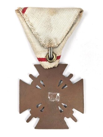 Österreich 1. Republik ( 1919–1934 )  Österreich Ehrenkreuz ,,Für Heimat und Volk 1939-1945" an unrichtigem Dreiecksband