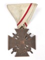 Österreich 1. Republik ( 1919–1934 )  Österreich Ehrenkreuz ,,Für Heimat und Volk 1939-1945" an unrichtigem Dreiecksband