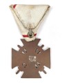 Österreich 1. Republik ( 1919–1934 )  Österreich Ehrenkreuz ,,Für Heimat und Volk 1939-1945" an unrichtigem Dreiecksband