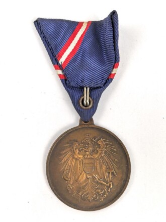 Österreich Bundesheer,  Wehrdienstmedaille in bronze, an Dreiecksband