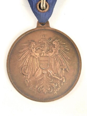 Österreich Bundesheer,  Wehrdienstmedaille in bronze, an Dreiecksband