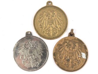 Österreich Bundesheer,  Wehrdienstmedaille in bronze, silber und gold