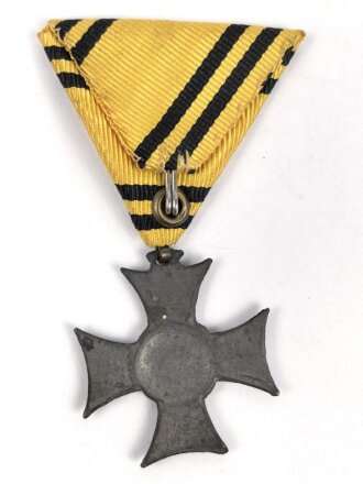 k.u.k. Österreich, Erinnerungskreuz 1912/1913, Kriegsmetall, an Dreiecksband