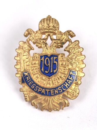 k.u.k. Österreich, dekoratives Abzeichen " Kriegspatenschaft 1915" Höhe 27mm