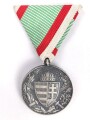 Ungarn, Weltkriegs Erinnerungsmedaille 1914-1918, an Dreiecksband