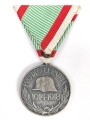Ungarn, Weltkriegs Erinnerungsmedaille 1914-1918, an Dreiecksband