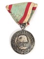 Ungarn, Weltkriegs Erinnerungsmedaille 1914-1918, an Dreiecksband