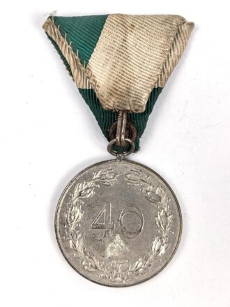 Österreich Mitgliedsabzeichen des Landeskameradschaftsbundes Steiermark in silber, an Dreiecksband