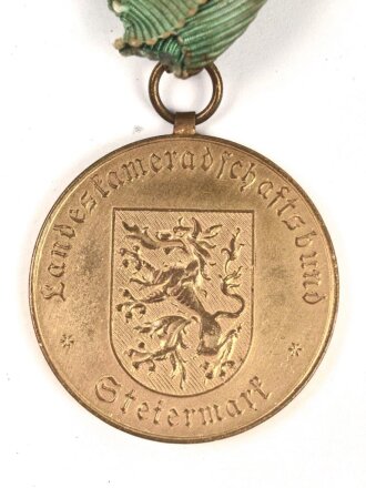 Österreich Mitgliedsabzeichen des Landeskameradschaftsbundes Steiermark in gold, an Dreiecksband