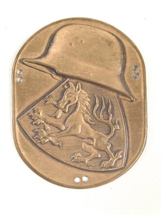 Österreich, dekorativer Blechschild bronziert, 35 x 45mm