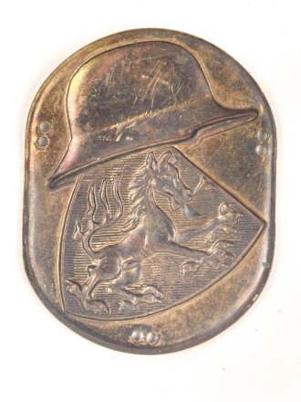Österreich, dekorativer Blechschild bronziert, 35 x 45mm