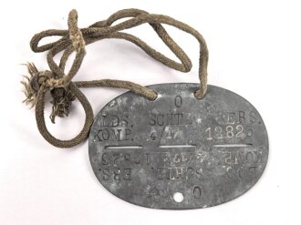 Erkennungsmarke Wehrmacht aus Zink " LDS. SCHTZ....