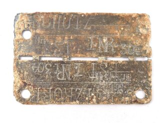 Erkennungsmarke  aus Zink " R.SCHUTZKORPS RST. I.. NR. 304"