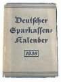 Deutscher Sparkassen - Kalender 1936, 384 Seiten, Maße 10,5 x 15 cm